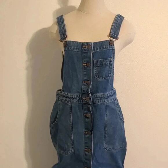 BDG denim button down overall dress size 4 - Picture 1 of 5